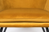 homii Bon Lounge Chair, Gold Velour