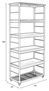 homii Botan Drawer w. wheels Black/Gray, H180