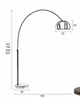 Triumph Floor lamp - Brushed metal