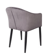 homii Catelyn Dining chair w/armrests, Gray velvet