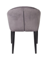 homii Catelyn Dining chair w/armrests, Gray velvet