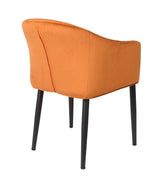 homii Catelyn Dining chair w/armrests, Orange velvet