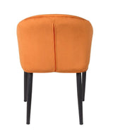 homii Catelyn Dining chair w/armrests, Orange velvet