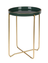 homii Celina Side Table - Dark Green Enamel, Ø42