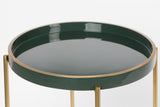 homii Celina Side Table - Dark Green Enamel, Ø42