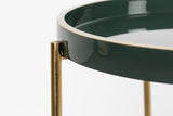 homii Celina Side Table - Dark Green Enamel, Ø42