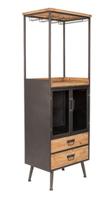 homii Damian Bar Cabinet, Nature/gray