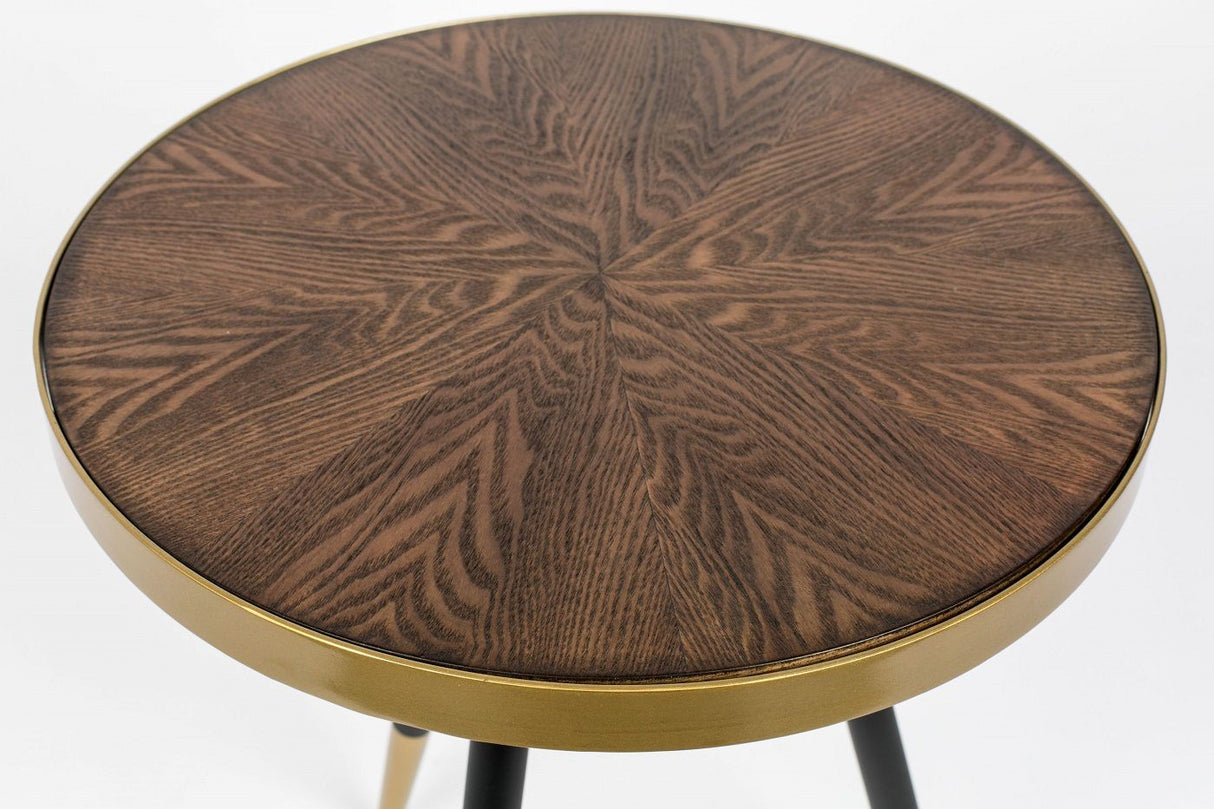 homii Denise Side Table Brown, Ø44