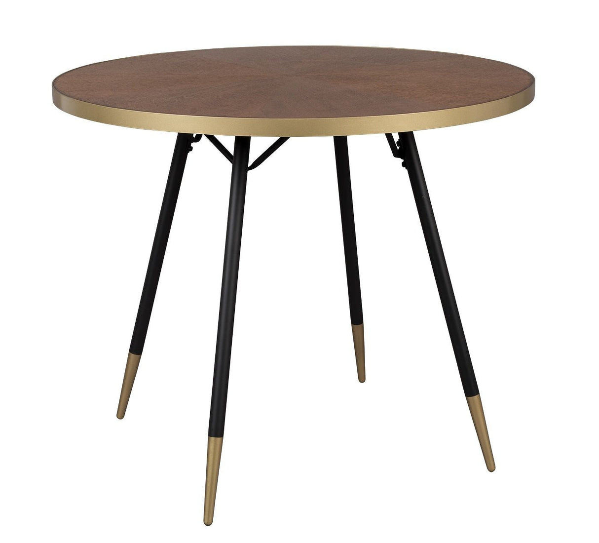 homii Denise Dining Table, Brown/Golden, Ø91