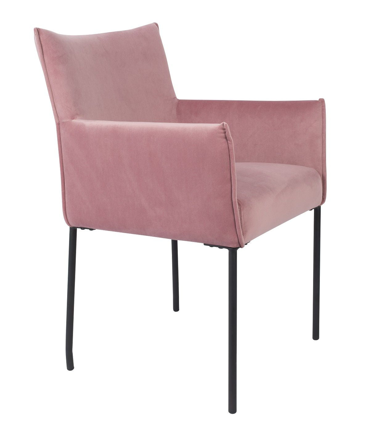 homii Dion Dining chair with armrests, Pink Velour