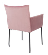 homii Dion Dining chair with armrests, Pink Velour