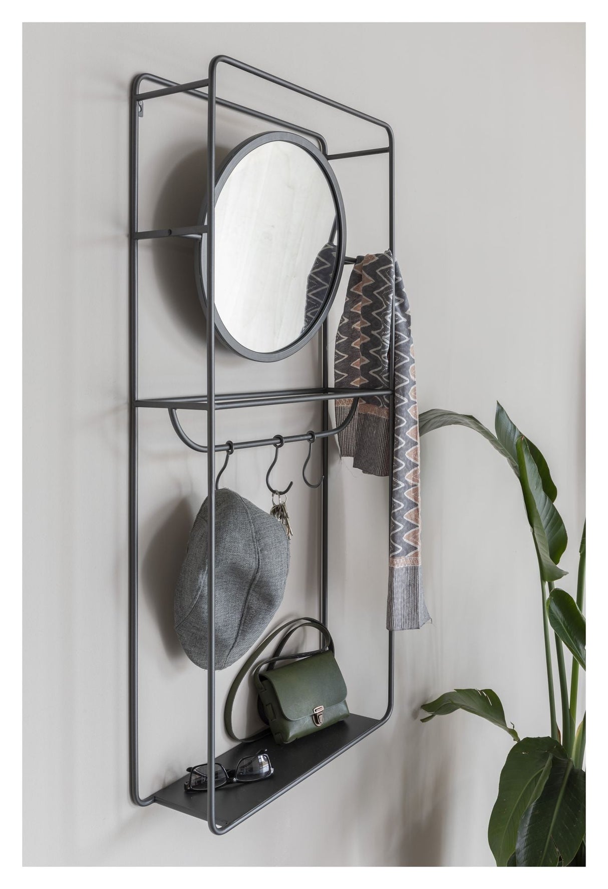 homii Duco Rack with mirror, Gray