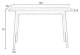 homii Fabio Console Table 120x40, Nature