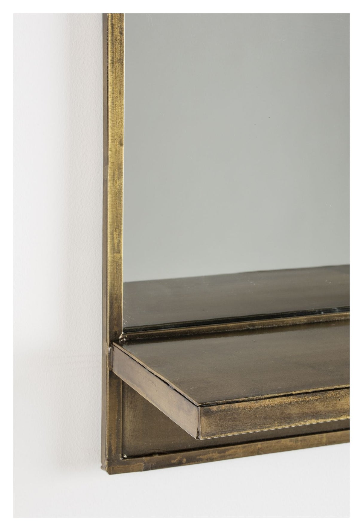 homii Feyza Mirror with shelf, Brass