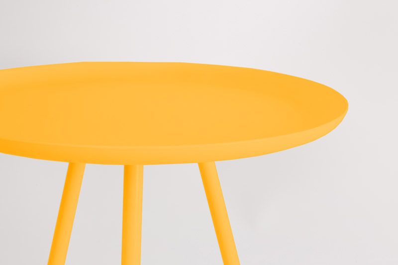 homii Frost Side Table Ø39, Yellow