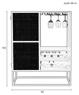 homii Guuji Wine/Bar Cabinet, H100