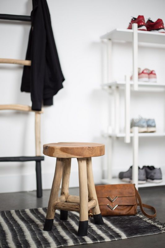 homii Harry Stool - Solid teak