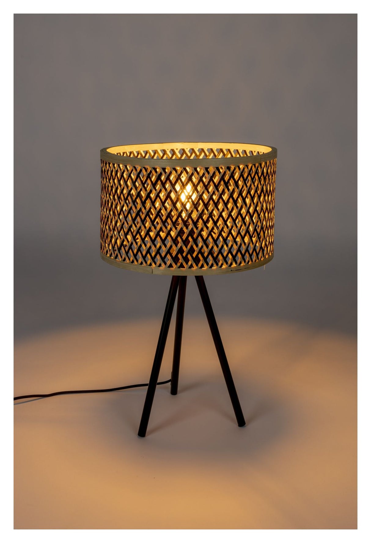 homii Isla Table Lamp, Bamboo