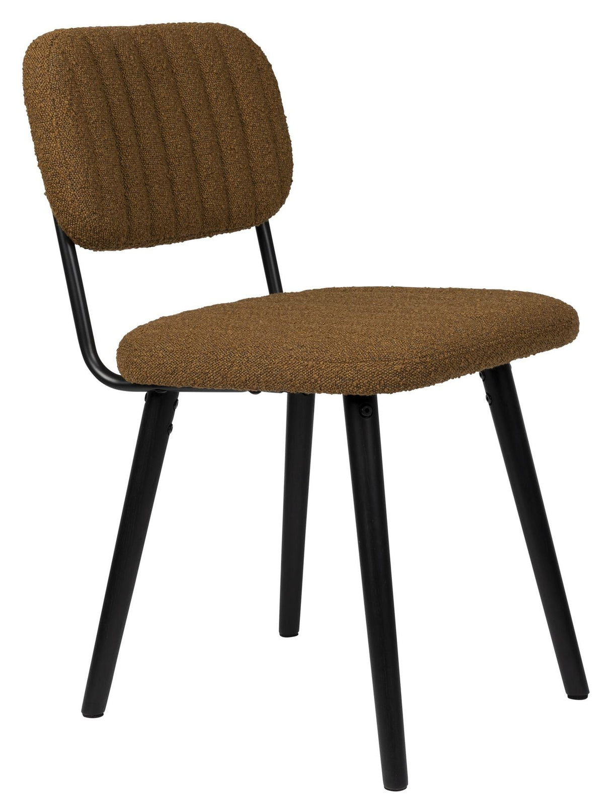 Jake Dining Chair, Yellow Bouclé