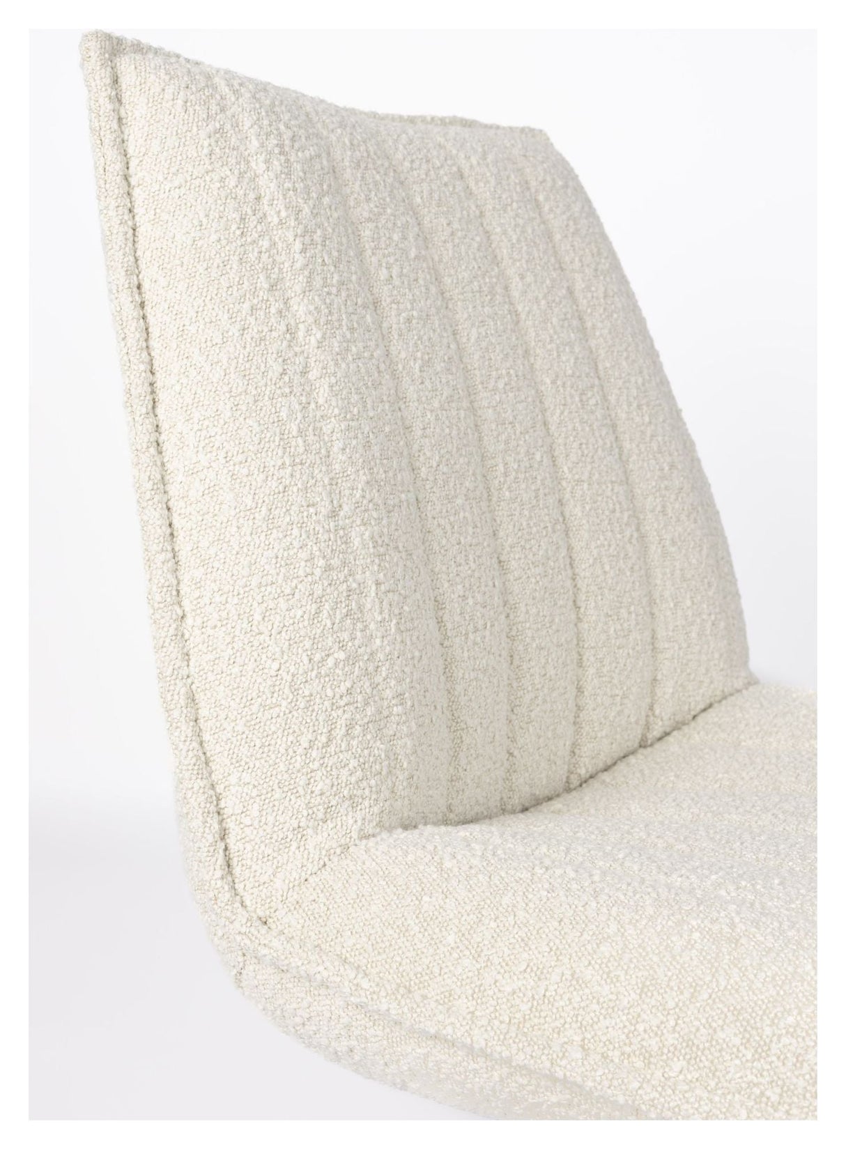 Jax Lounge Chair, Off White Bouclé