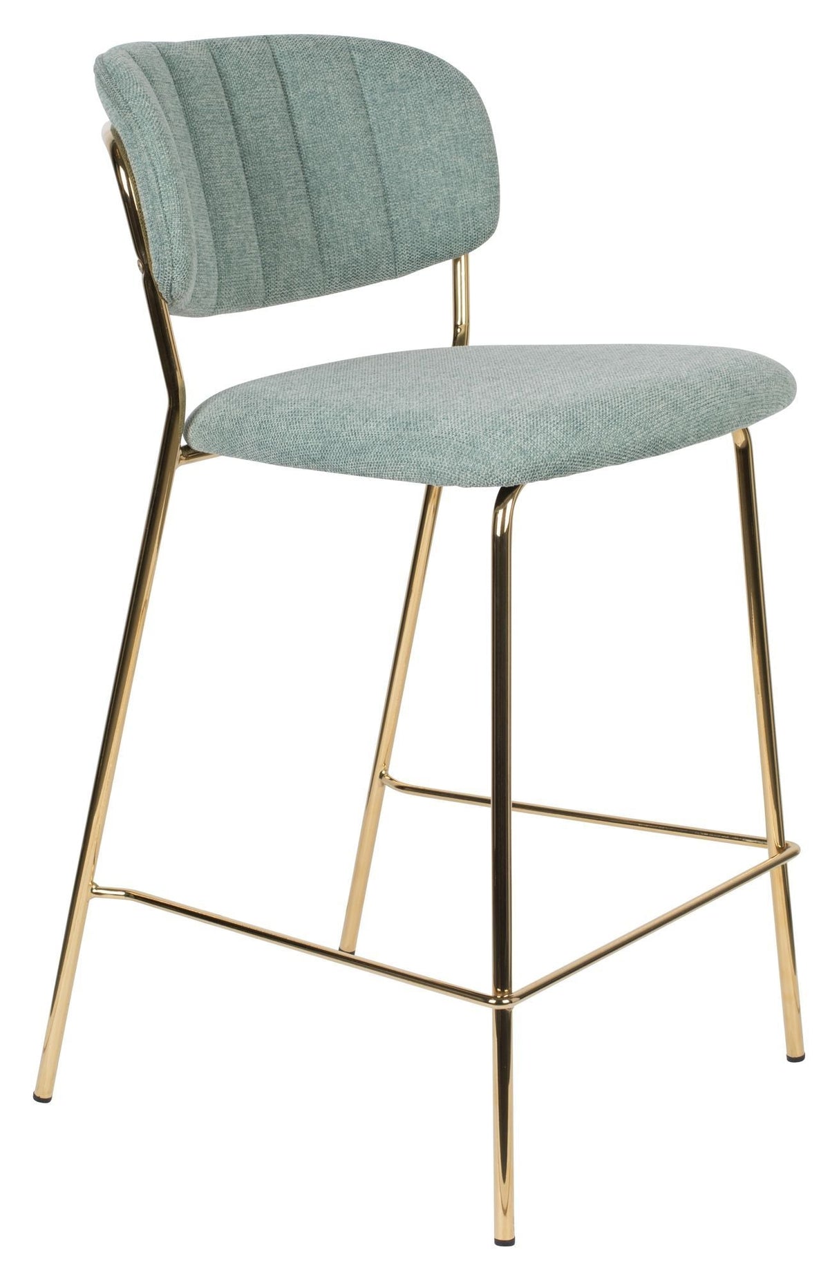 homii Jolien Bar stool SH: 65cm, Gold/Light Green