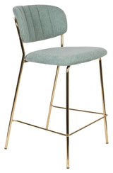 homii Jolien Bar stool SH: 65cm, Gold/Light Green