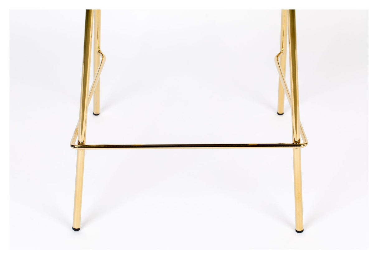 homii Jolien Bar stool SH: 65cm, Gold/Light Green