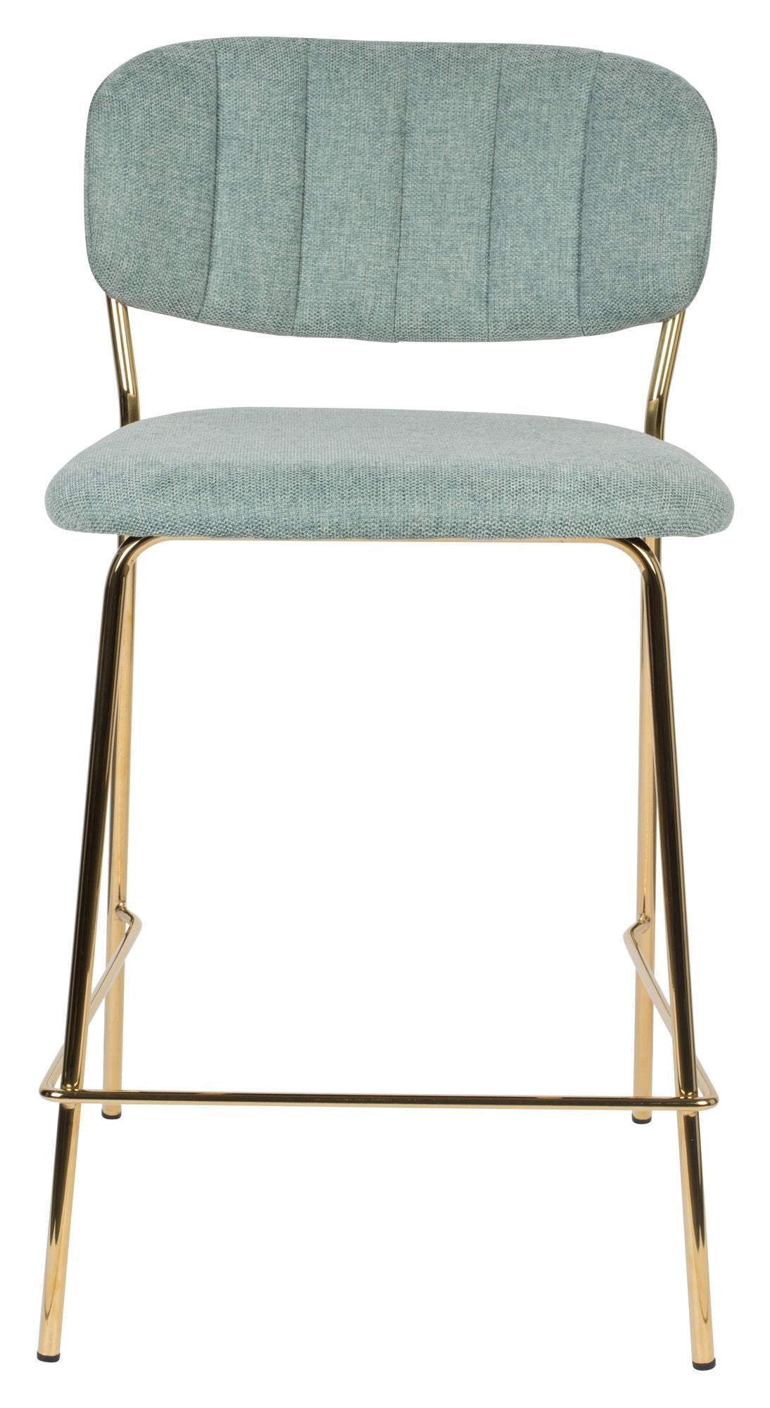 homii Jolien Bar stool SH: 65cm, Gold/Light Green