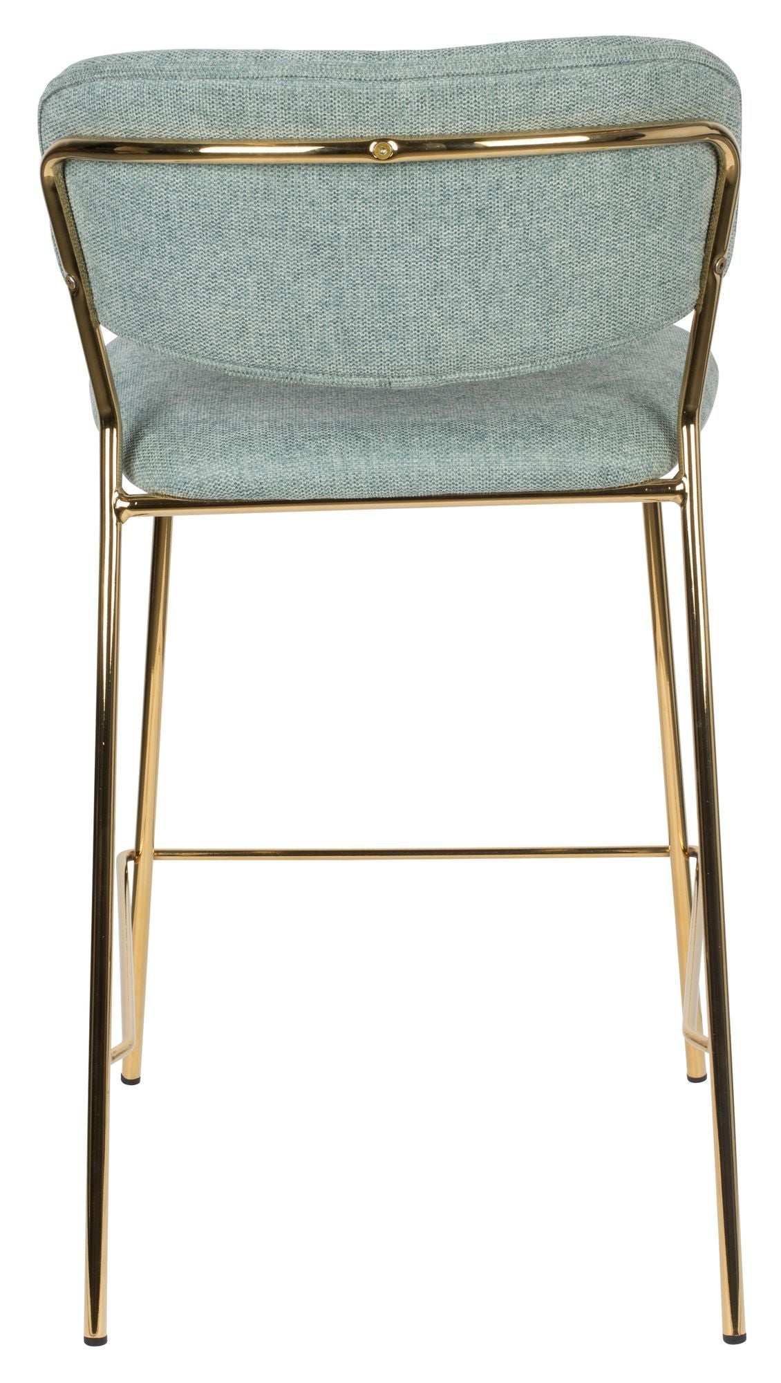 homii Jolien Bar stool SH: 65cm, Gold/Light Green