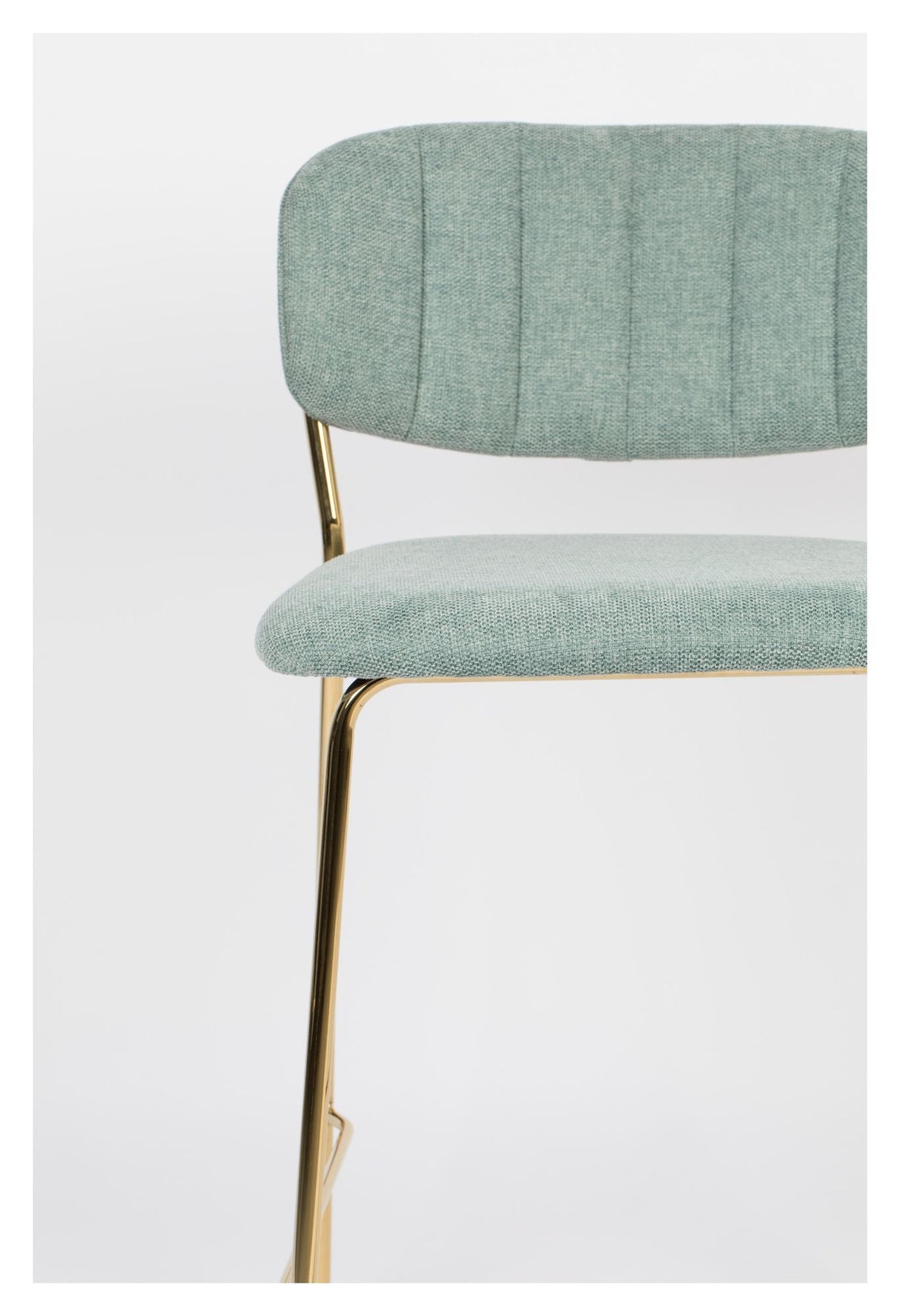 homii Jolien Bar stool SH: 65cm, Gold/Light Green