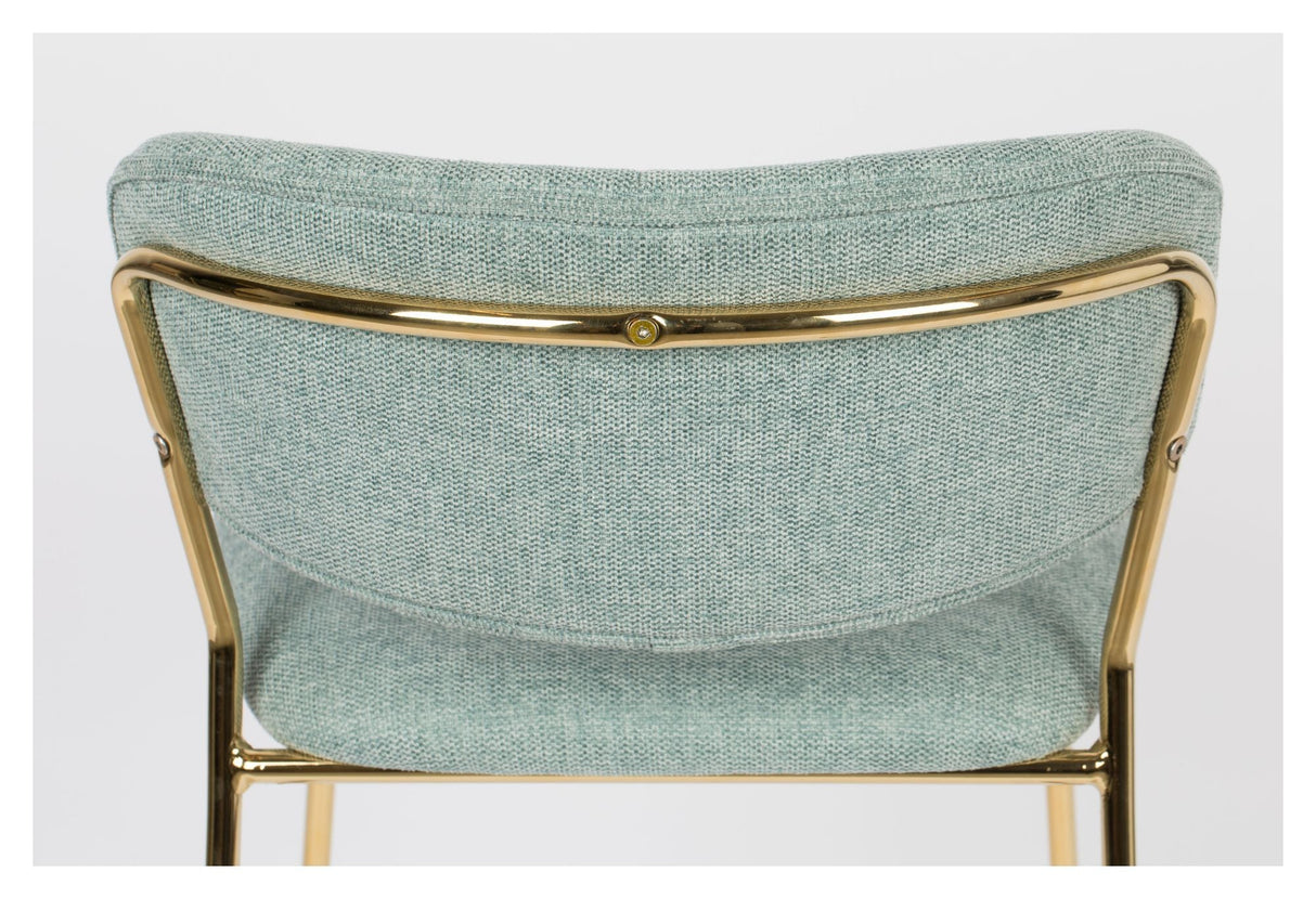 homii Jolien Bar stool SH: 65cm, Gold/Light Green