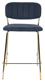 homii Jolien Bar stool SH: 65cm, Gold/Dark Blue