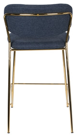 homii Jolien Bar stool SH: 65cm, Gold/Dark Blue