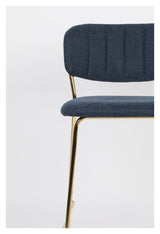 homii Jolien Bar stool SH: 65cm, Gold/Dark Blue