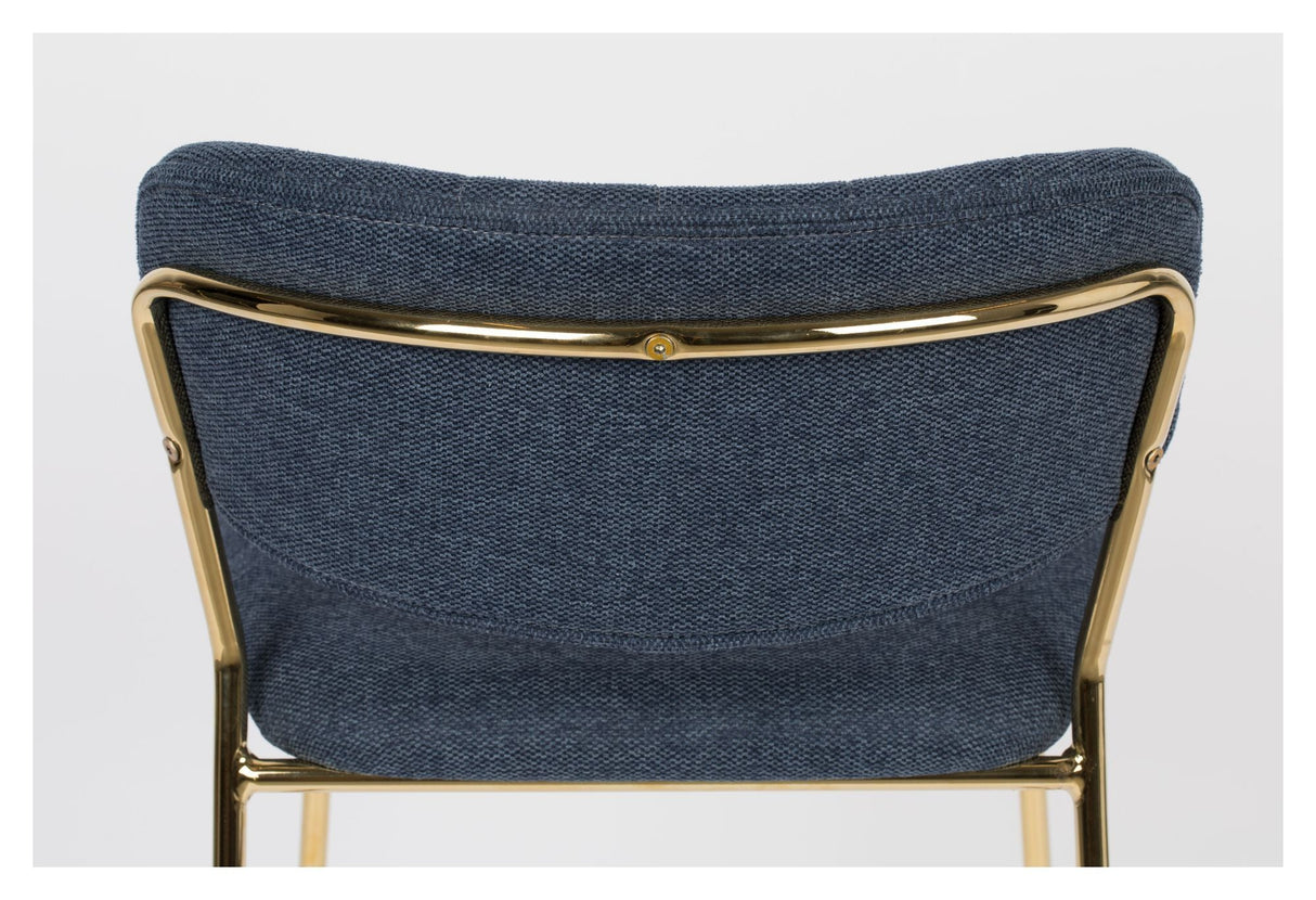 homii Jolien Bar stool SH: 65cm, Gold/Dark Blue