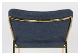 homii Jolien Bar stool SH: 65cm, Gold/Dark Blue