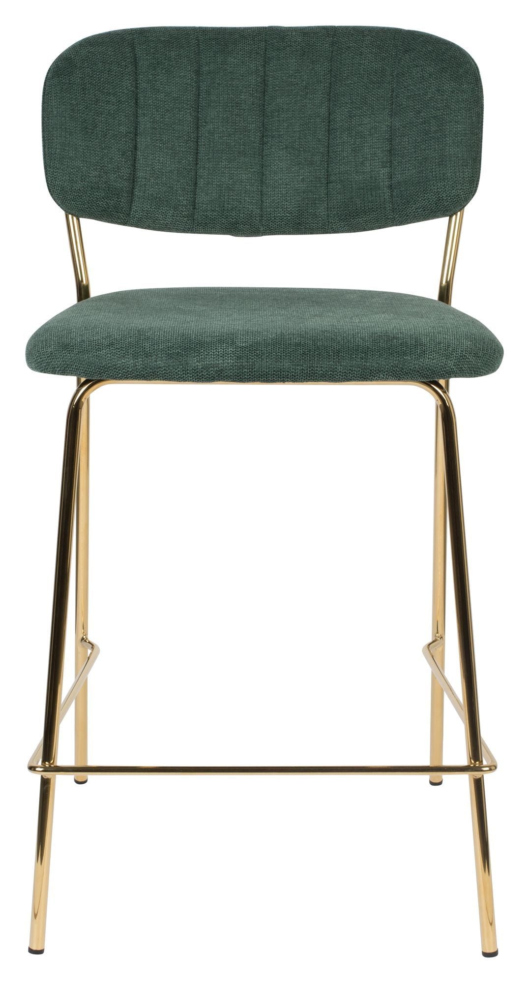 homii Jolien Bar stool SH: 65cm, Gold/Dark Green