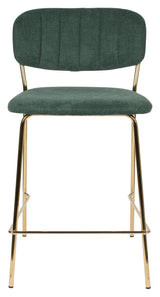 homii Jolien Bar stool SH: 65cm, Gold/Dark Green