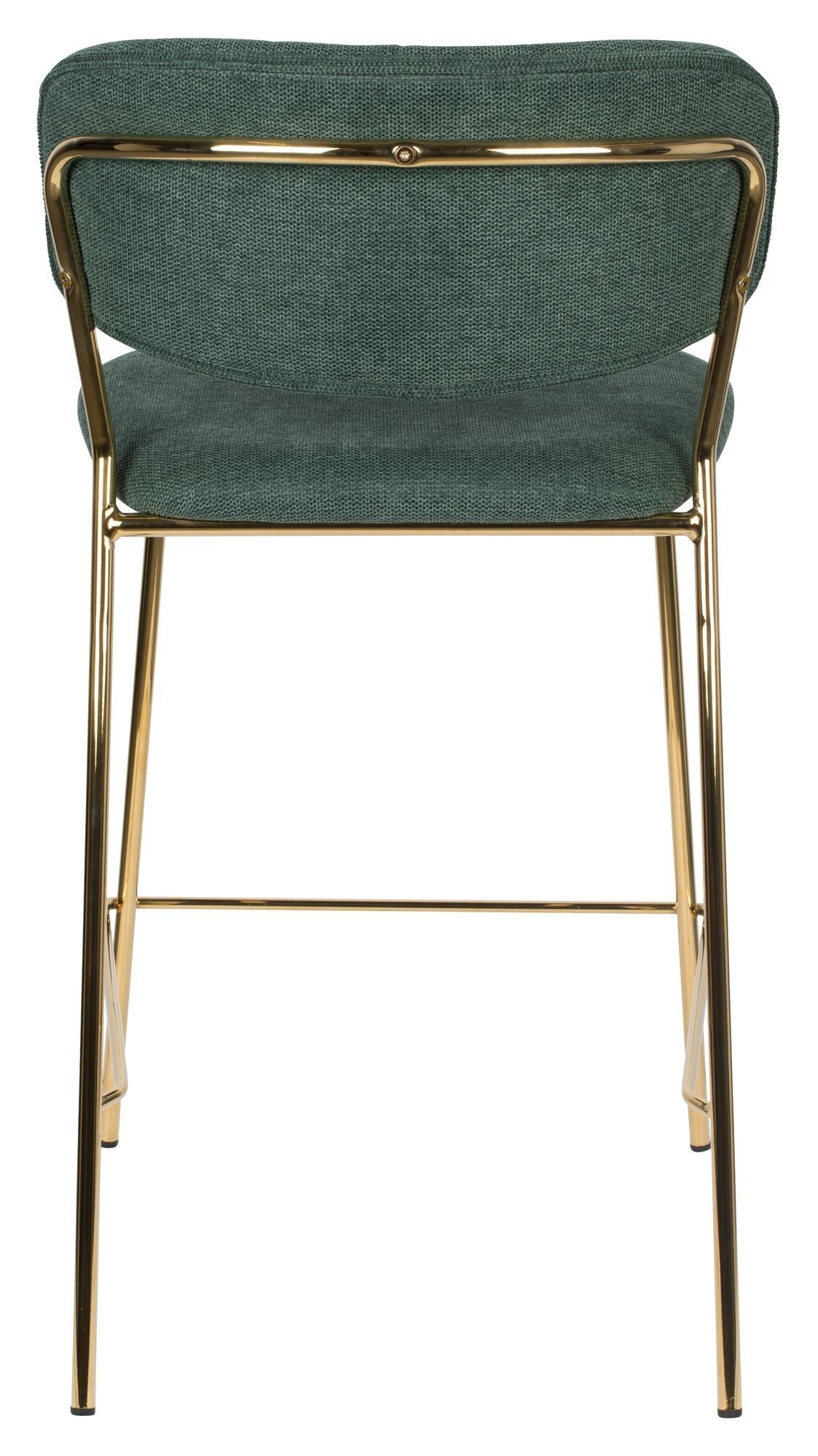 homii Jolien Bar stool SH: 65cm, Gold/Dark Green