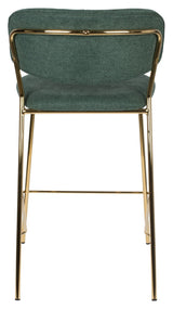 homii Jolien Bar stool SH: 65cm, Gold/Dark Green