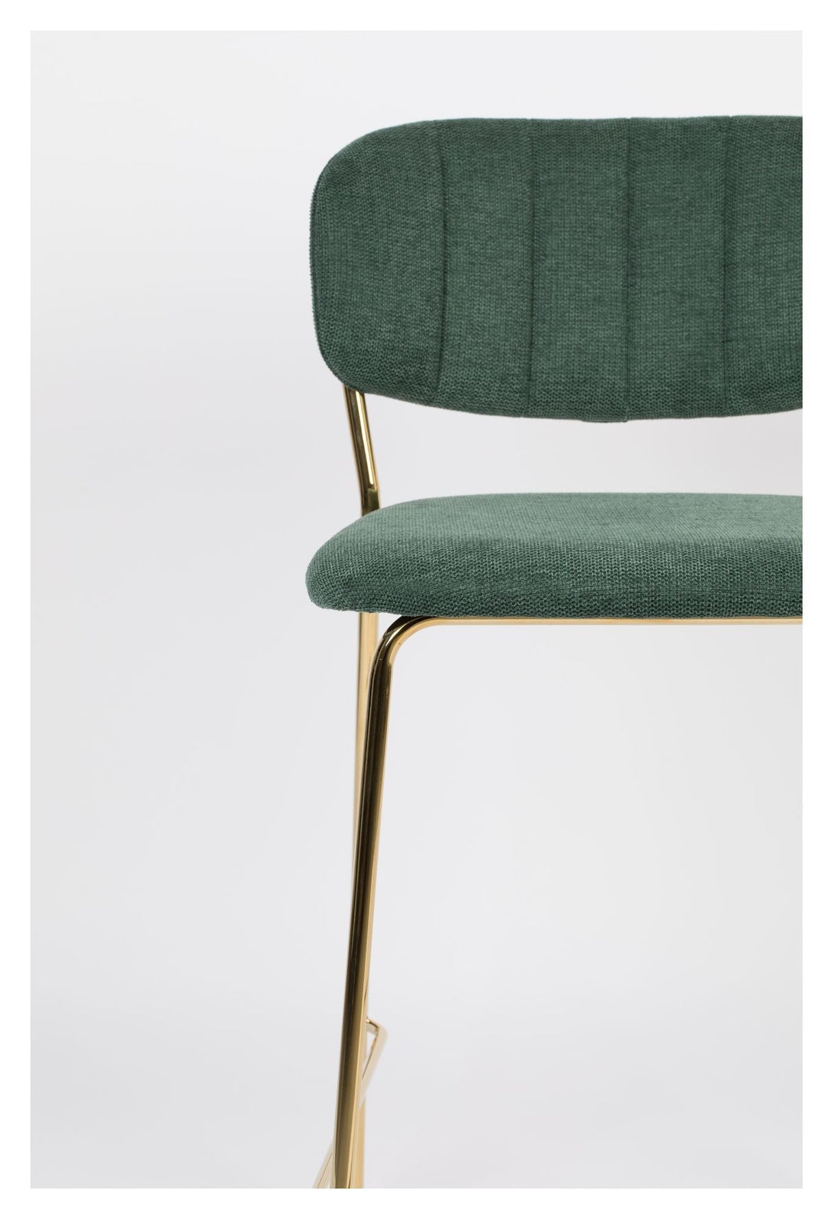 homii Jolien Bar stool SH: 65cm, Gold/Dark Green