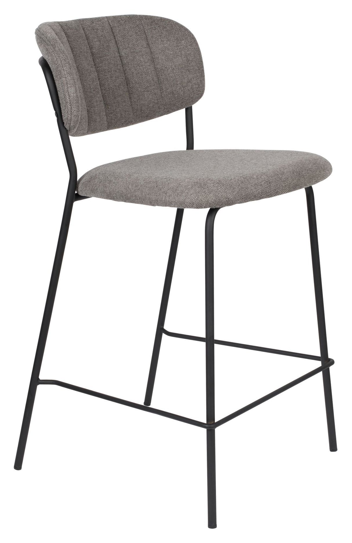 homii Jolien Bar stool SH: 65cm, Black/Gray