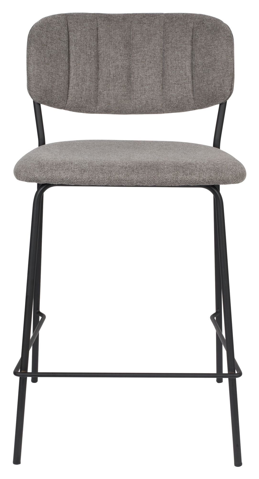 homii Jolien Bar stool SH: 65cm, Black/Gray