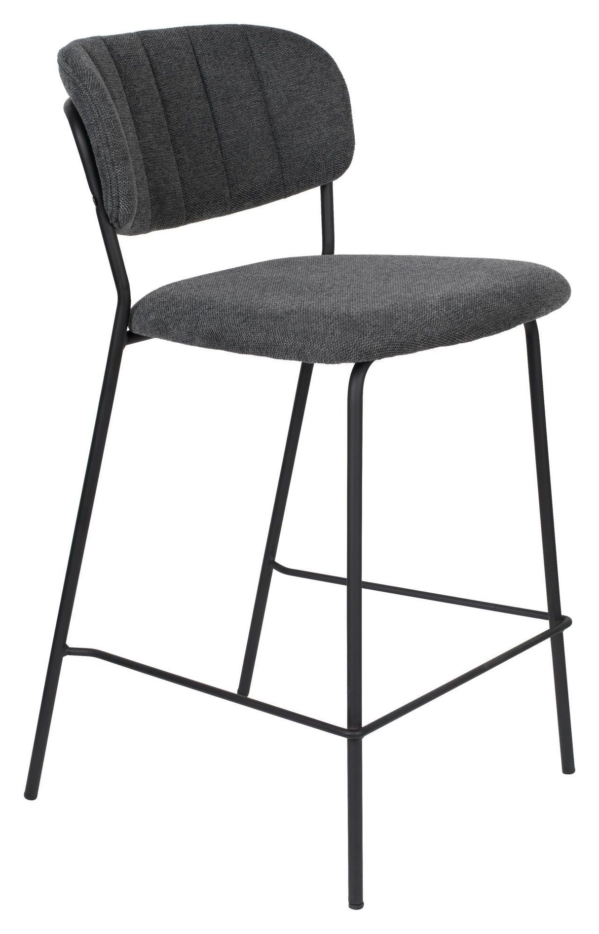 homii Jolien Bar stool SH: 65cm, Black/Dark Gray