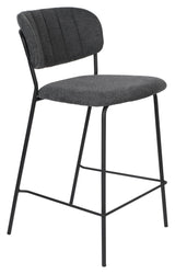 homii Jolien Bar stool SH: 65cm, Black/Dark Gray