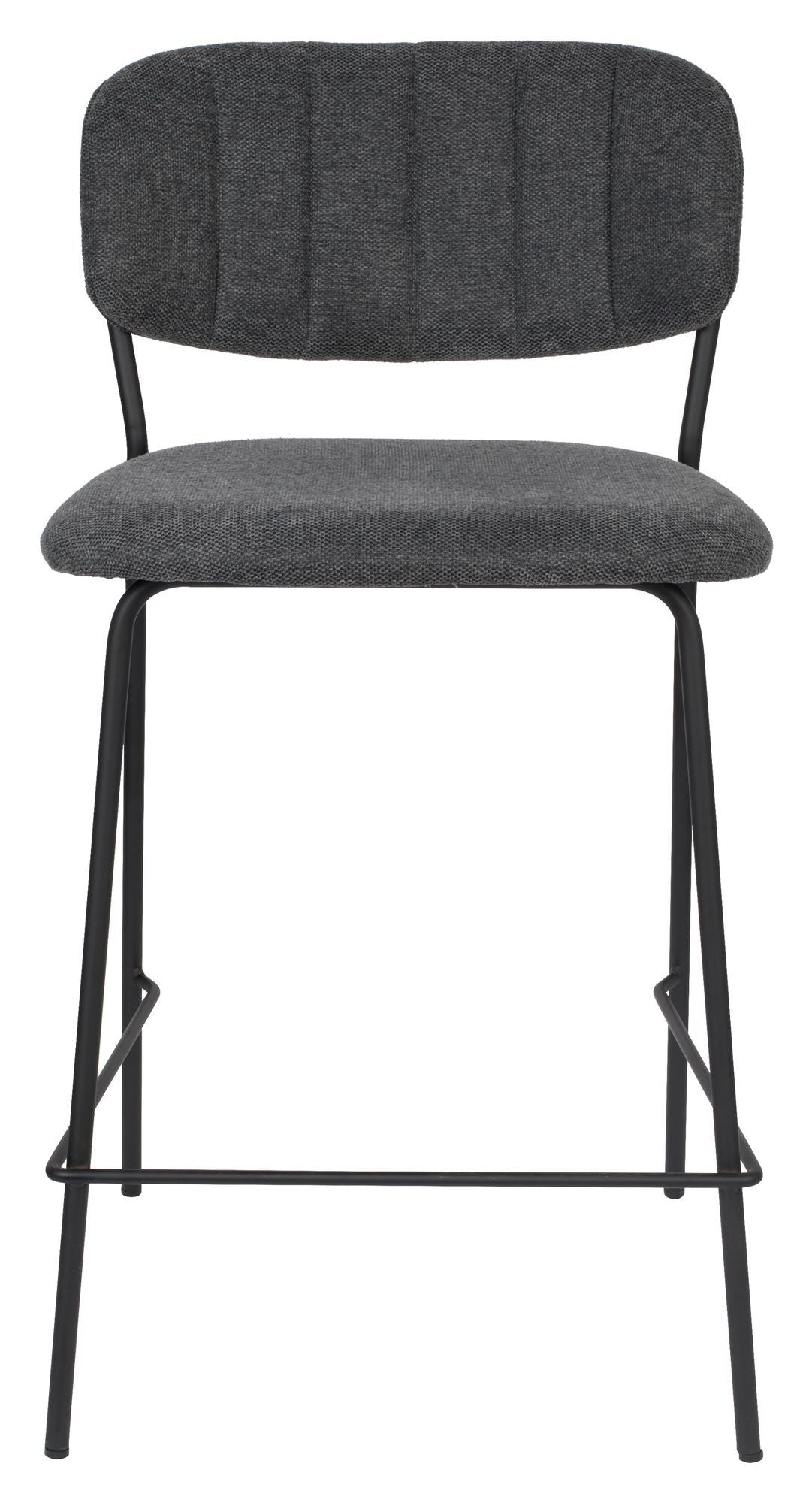 homii Jolien Bar stool SH: 65cm, Black/Dark Gray