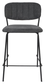 homii Jolien Bar stool SH: 65cm, Black/Dark Gray