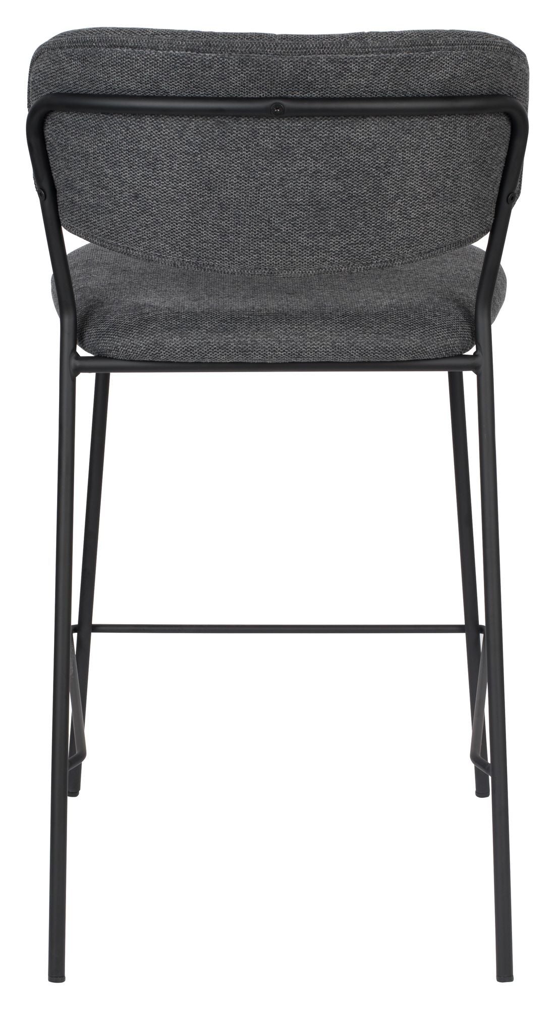 homii Jolien Bar stool SH: 65cm, Black/Dark Gray