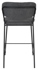 homii Jolien Bar stool SH: 65cm, Black/Dark Gray