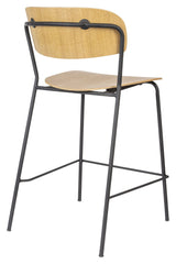 homii Jolien Counterchair, Black/Wood